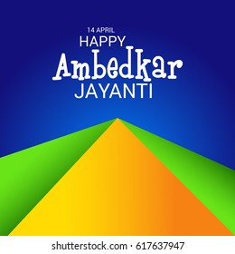 Vector illustration of a Banner Dr. B. R. Ambedkar for Ambedkar Jayanti.