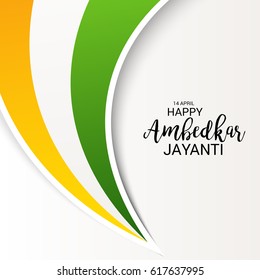 Vector illustration of a Banner Dr. B. R. Ambedkar for Ambedkar Jayanti.