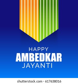 Vector illustration of a Banner Dr. B. R. Ambedkar for Ambedkar Jayanti.