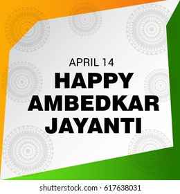 Vector illustration of a Banner Dr. B. R. Ambedkar for Ambedkar Jayanti.