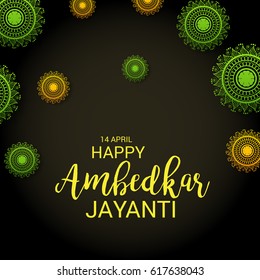 Vector illustration of a Banner Dr. B. R. Ambedkar for Ambedkar Jayanti.