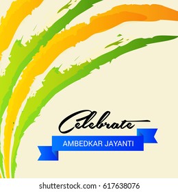 Vector illustration of a Banner Dr. B. R. Ambedkar for Ambedkar Jayanti.