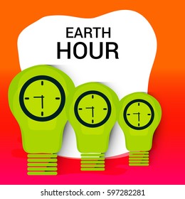 Vector illustration of a Banner for Earth Hour.