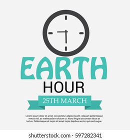 Vector illustration of a Banner for Earth Hour.
