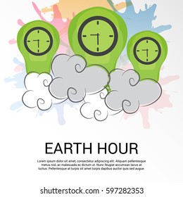 Vector illustration of a Banner for Earth Hour.