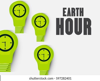 Vector illustration of a Banner for Earth Hour.