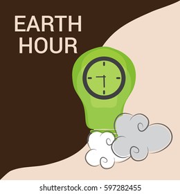 Vector illustration of a Banner for Earth Hour.