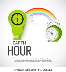 Vector illustration of a Banner for Earth Hour.