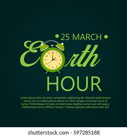 Vector illustration of a Banner for Earth Hour.