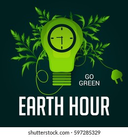 Vector illustration of a Banner for Earth Hour.