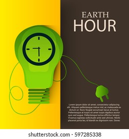 Vector illustration of a Banner for Earth Hour.