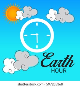 Vector illustration of a Banner for Earth Hour.