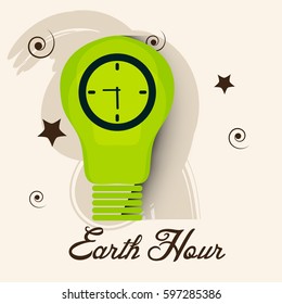 Vector illustration of a Banner for Earth Hour.