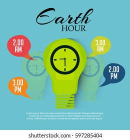 Vector illustration of a Banner for Earth Hour.