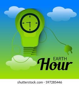 Vector illustration of a Banner for Earth Hour.