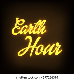 Vector illustration of a Banner for Earth Hour.