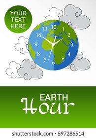 Vector illustration of a Banner for Earth Hour.