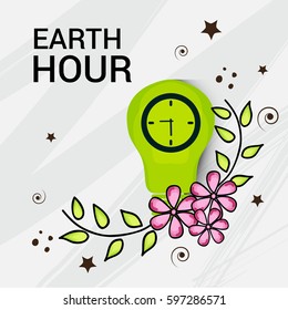 Vector illustration of a Banner for Earth Hour.