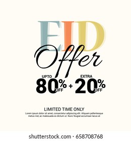 Vector illustration of a Banner For Eid Offer.