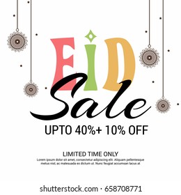 Vector illustration of a Banner For Eid Sale.