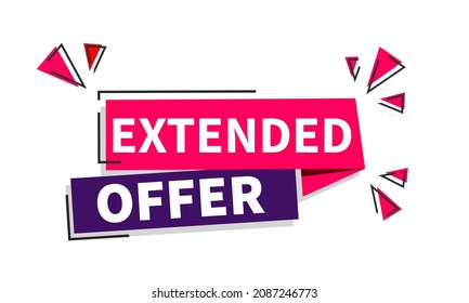 Vector Illustration Banner Extended Offer Label.