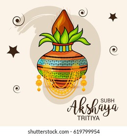 Vector illustration of a Banner for Festival Of Akshaya Tritiya Celebration.
