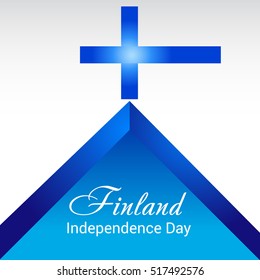 Vector illustration of a Banner For Finland Independence Day.