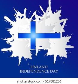 Vector illustration of a Banner For Finland Independence Day.
