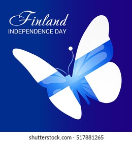 Vector illustration of a Banner For Finland Independence Day.