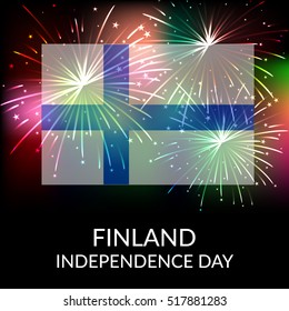 Vector illustration of a Banner For Finland Independence Day.