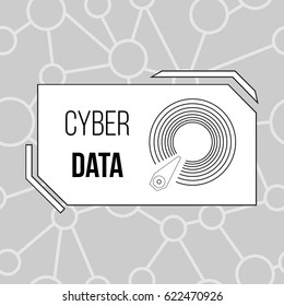 Vector illustration banner. Flat background. Database server information transfer. Global storage.