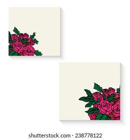 Vector illustration of Banner floral ornament