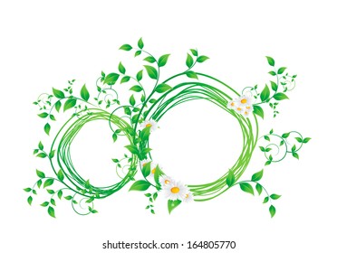 Vector illustration of banner with flowers