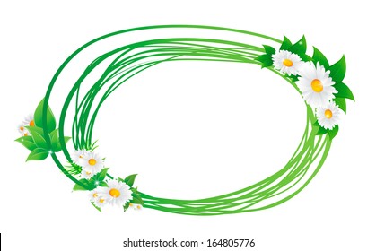 Vector illustration of banner with flowers