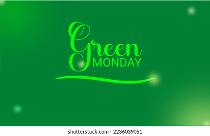 vector illustration or banner or flyer of green monday event