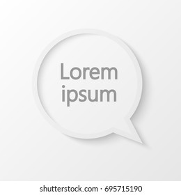 Vector illustration of a banner in the form of a speech bubble.