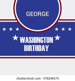 Vector illustration of a Banner For George Washington Birthday.