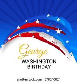 Vector illustration of a Banner For George Washington Birthday.