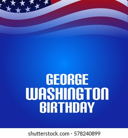Vector illustration of a Banner For George Washington Birthday.