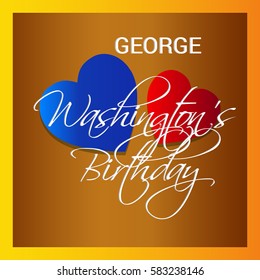 Vector illustration of a Banner  For George Washington Birthday.