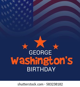 Vector illustration of a Banner  For George Washington Birthday.