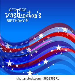 Vector illustration of a Banner  For George Washington Birthday.