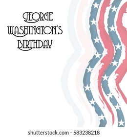 Vector illustration of a Banner  For George Washington Birthday.