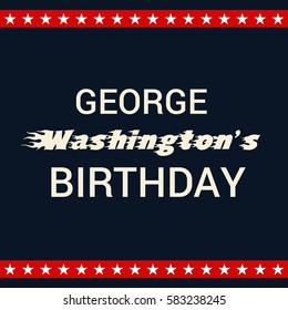 Vector illustration of a Banner  For George Washington Birthday.