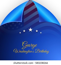 Vector illustration of a Banner  For George Washington Birthday.