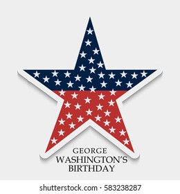 Vector illustration of a Banner  For George Washington Birthday.