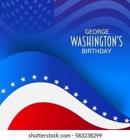 Vector illustration of a Banner  For George Washington Birthday.