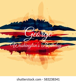Vector illustration of a Banner  For George Washington Birthday.