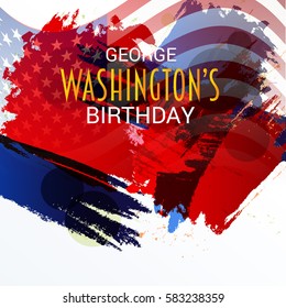 Vector illustration of a Banner  For George Washington Birthday.