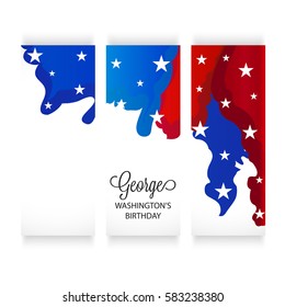 Vector illustration of a Banner  For George Washington Birthday.